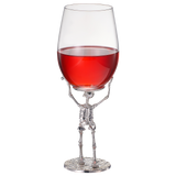 Stemmed Skeleton Wine Glass | SINGLE | 19oz Halloween Skeleton Glasses 10" H, Goth Gifts, Skeleton Gifts, Skeleton Decor, Spooky Wine Gift Set, Perfect for Halloween Themed Parties by The Wine Savant