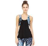 Activewear Racerback Crop Top w/Black Overlay 1531405 by InstantFigure INC