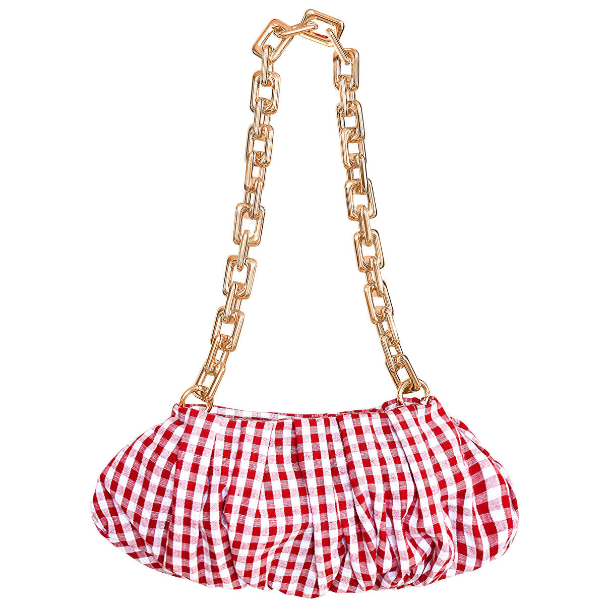 AWAN Ruffle Bag, in Red Gingham by BrunnaCo