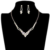 Bubble Stone Accented Rhinestone Necklace by Madeline Love