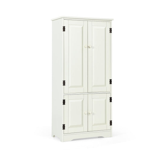 Accent Storage Cabinet Adjustable Shelves-White