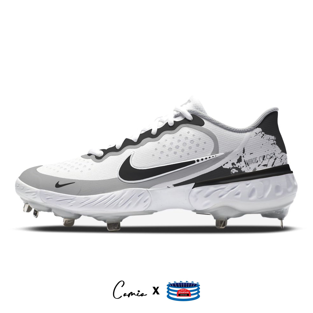 "Acid" Nike Alpha Huarache Elite 3 Low Cleats by Stadium Custom Kicks