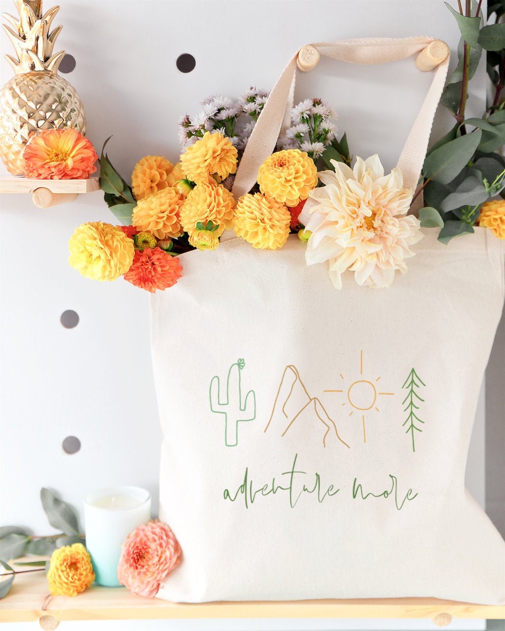 Adventure More Cotton Canvas Tote Bag by The Cotton & Canvas Co.