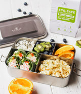 Stainless Steel Lunch Box, 5 Compartment, Leak Proof, 50 Oz by ecozoi