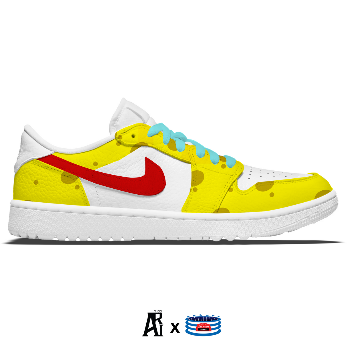 "Sponge" Jordan 1 Golf Shoes by Stadium Custom Kicks