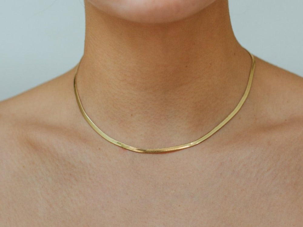 Amelia Herringbone Necklace by Little Sky Stone