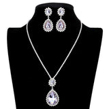 Teardrop Accented Rhinestone Necklace by Madeline Love