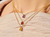 Birthstone Necklace - February by Little Sky Stone