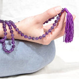 Amethyst Mala -High-Energy Gemstones by Tiny Rituals