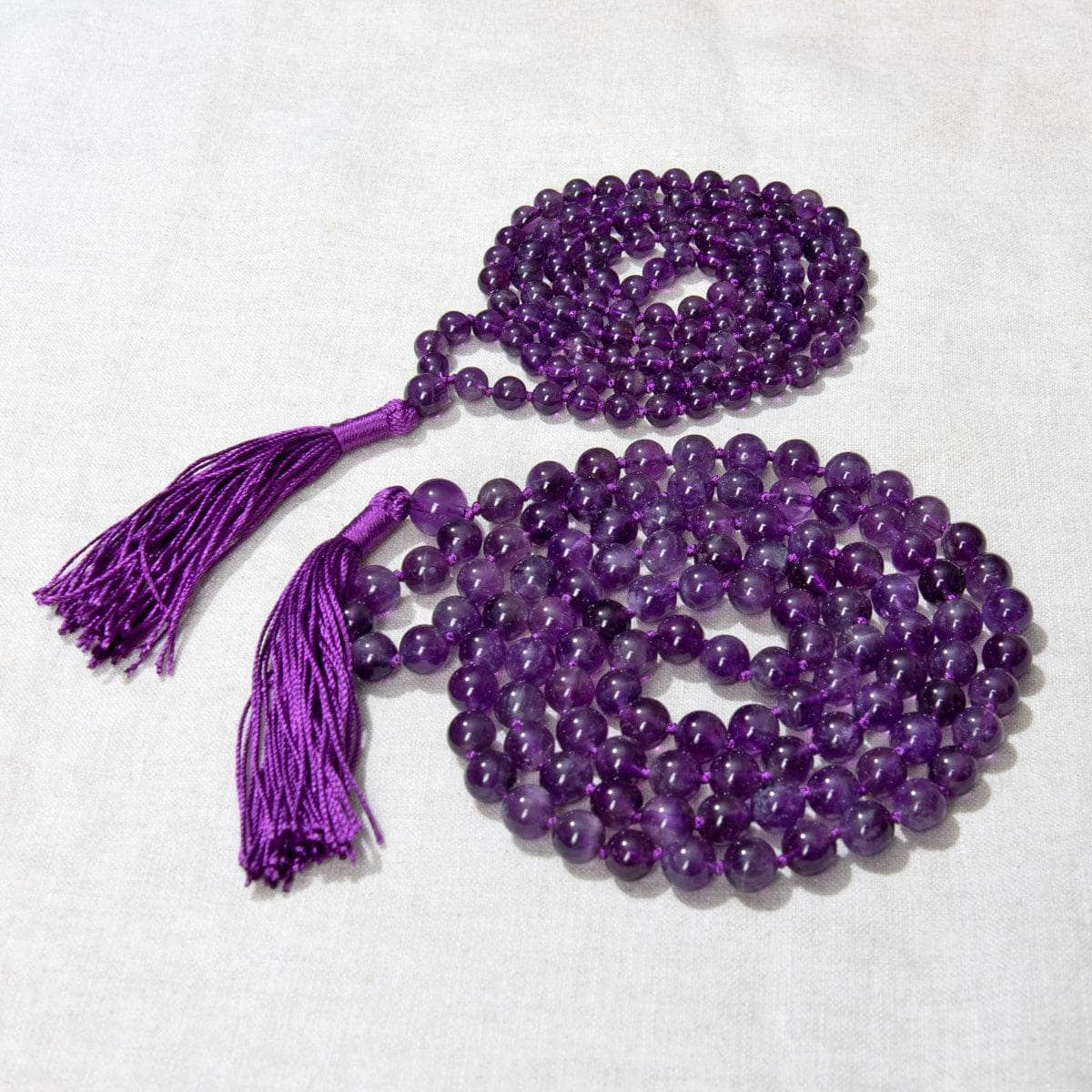 Amethyst Mala -High-Energy Gemstones by Tiny Rituals