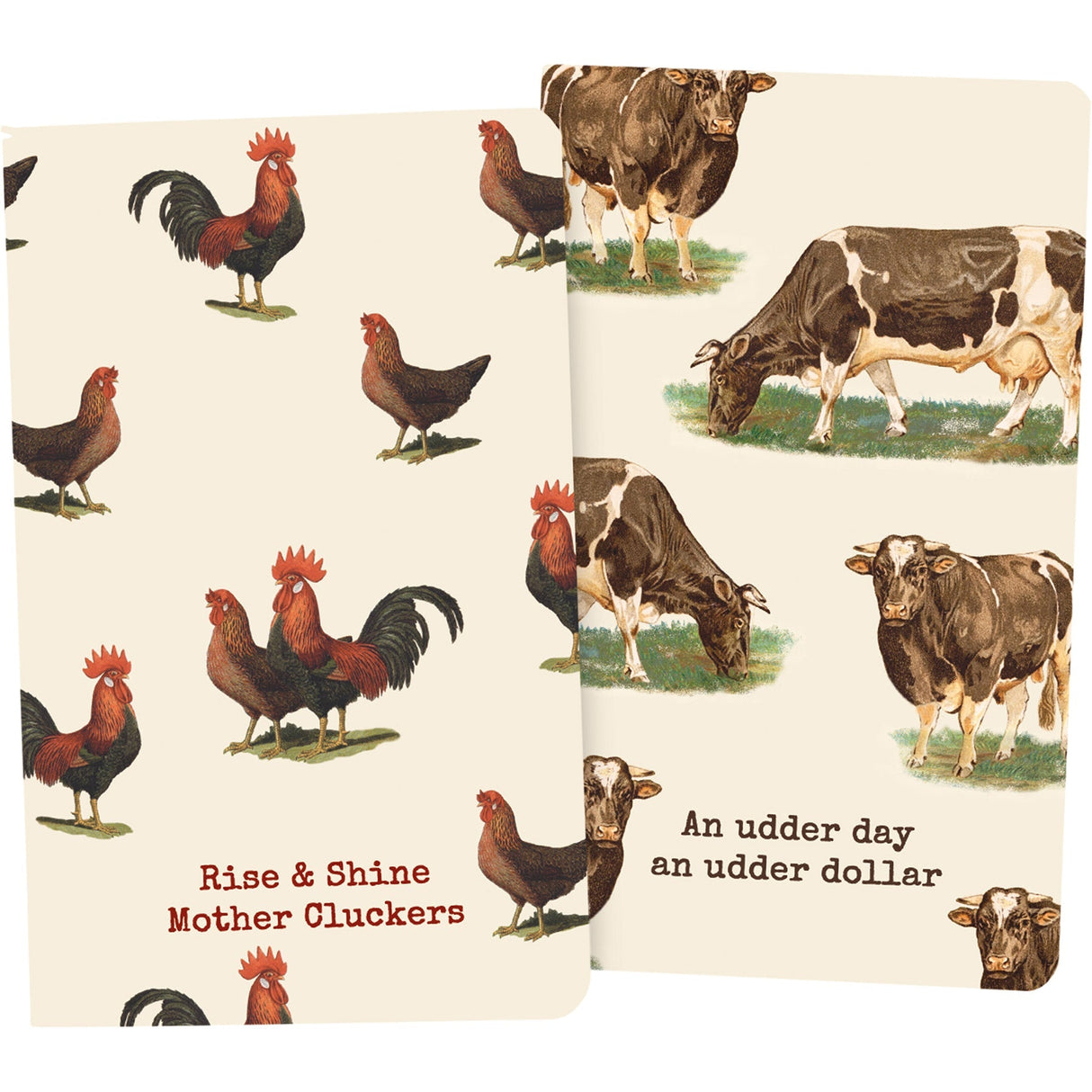 Animal Puns Flexible Notebooks | 5" x 8.25" | Set of 2 by The Bullish Store