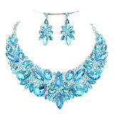 Elegant Multi Stone Evening Necklace Earrings Set by Madeline Love