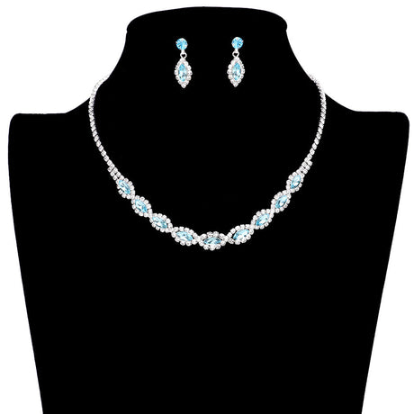 Marquise Stone Accented Rhinestone Jewelry Set by Madeline Love