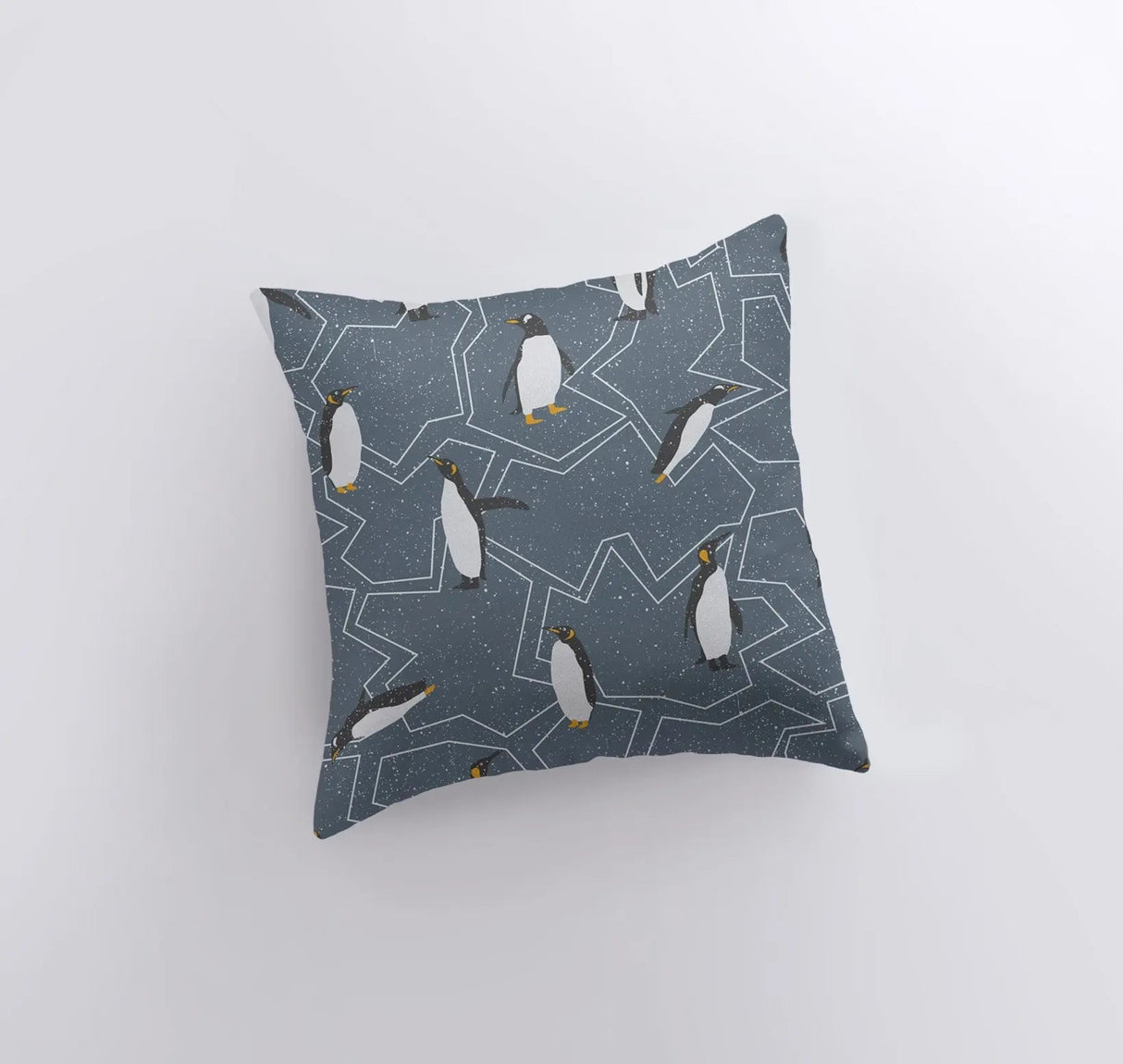 Arctic Penguin | Blue Pillow Cover | Home Decor | Throw Pillow | Snowflake Pillow | Christmas Pillow | Christmas tree | Christmas Gifts by UniikPillows