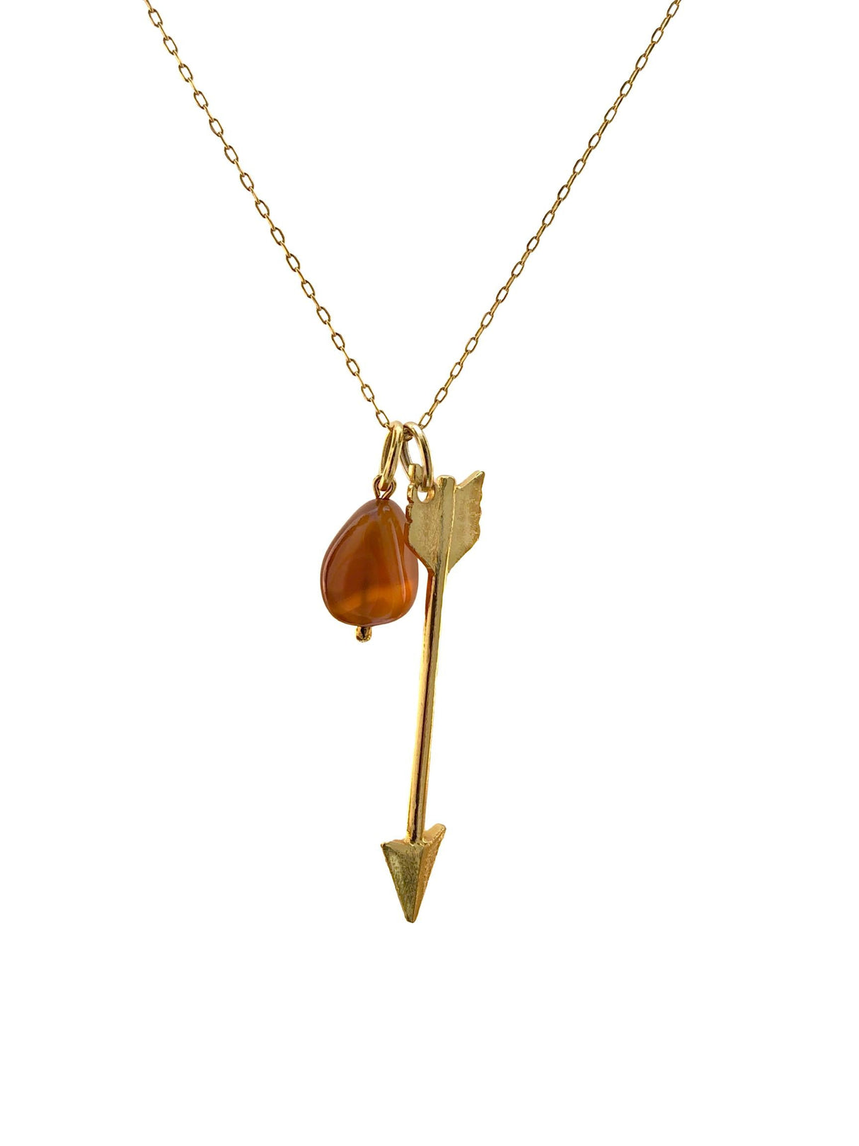 Gold Arrow Necklace Pendant Charm by JAREDJAMIN Jewelry