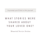 Honoring My Loved One: A Remembrance Journal (Deep Blue) by Promptly Journals