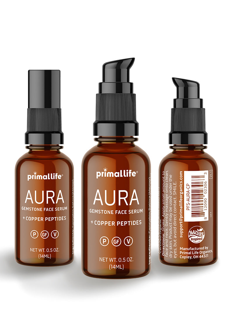 Aura Gemstone & Hemp Facial Serum by Primal Life Organics #1 Best Natural Dental Care