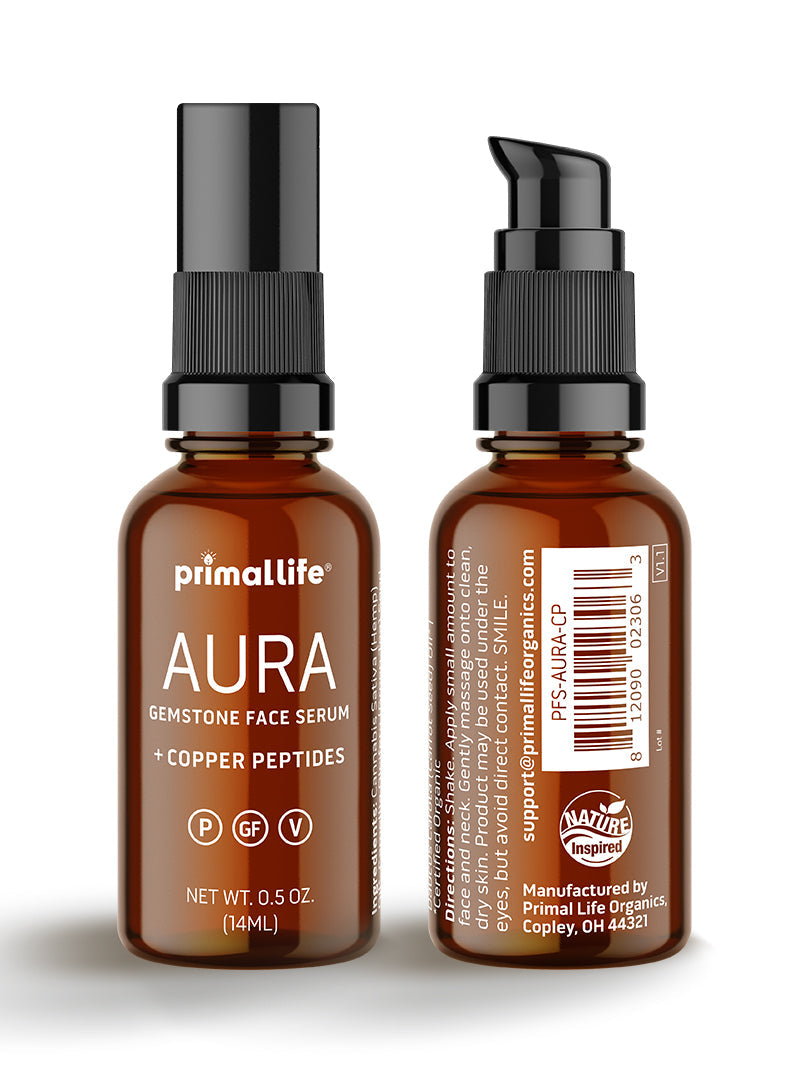 Aura Gemstone & Hemp Facial Serum by Primal Life Organics #1 Best Natural Dental Care