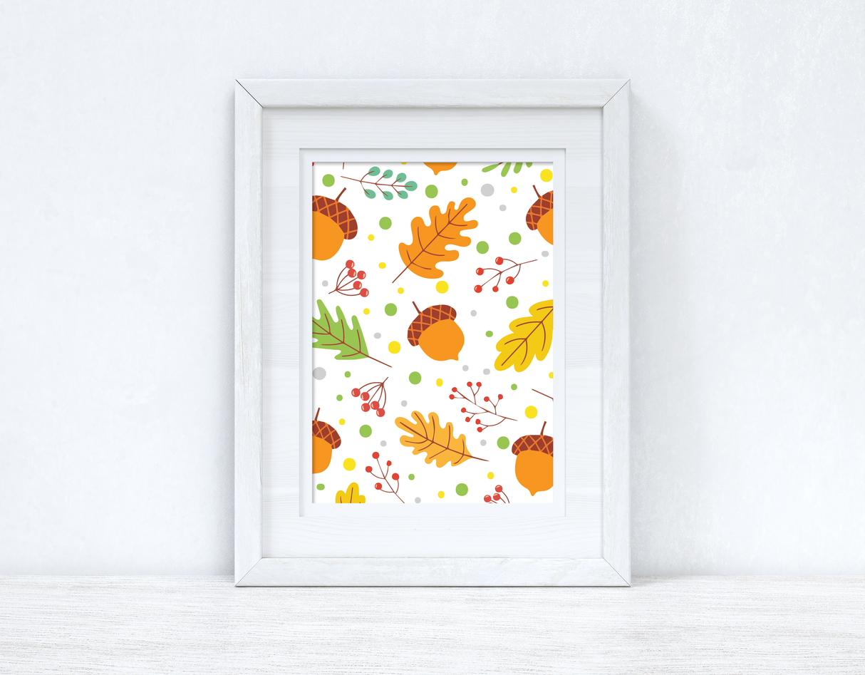 Autumn Fall Leaves Autumn Seasonal Wall Home Decor Print by WinsterCreations™ Official Store