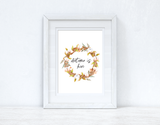 Autumn Is Here Cotton Wreath Autumn 2021 Seasonal Wall Home Decor Print by WinsterCreations™ Official Store