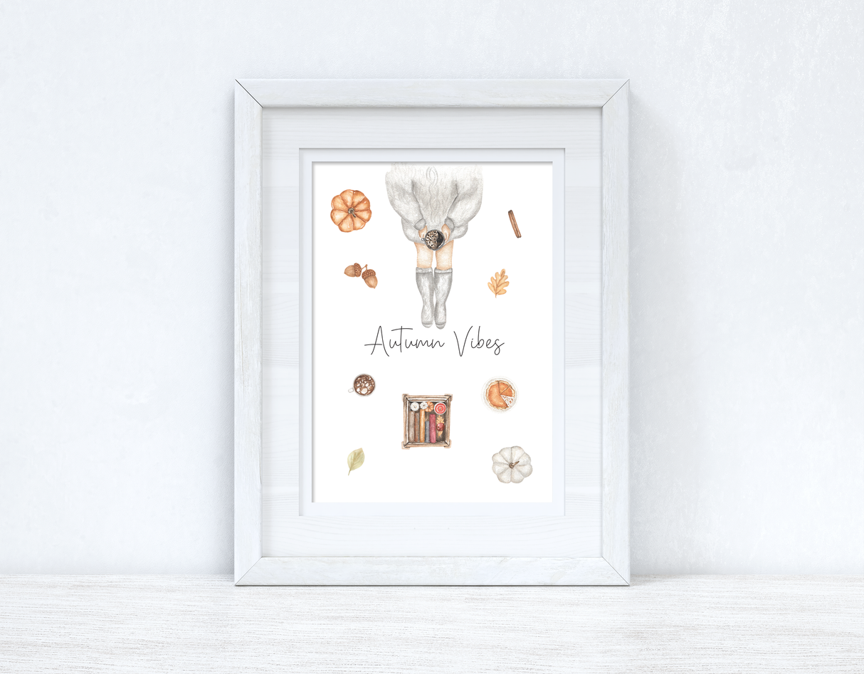 Autumn Vibes Autumn Seasonal Wall Home Decor Print by WinsterCreations™ Official Store