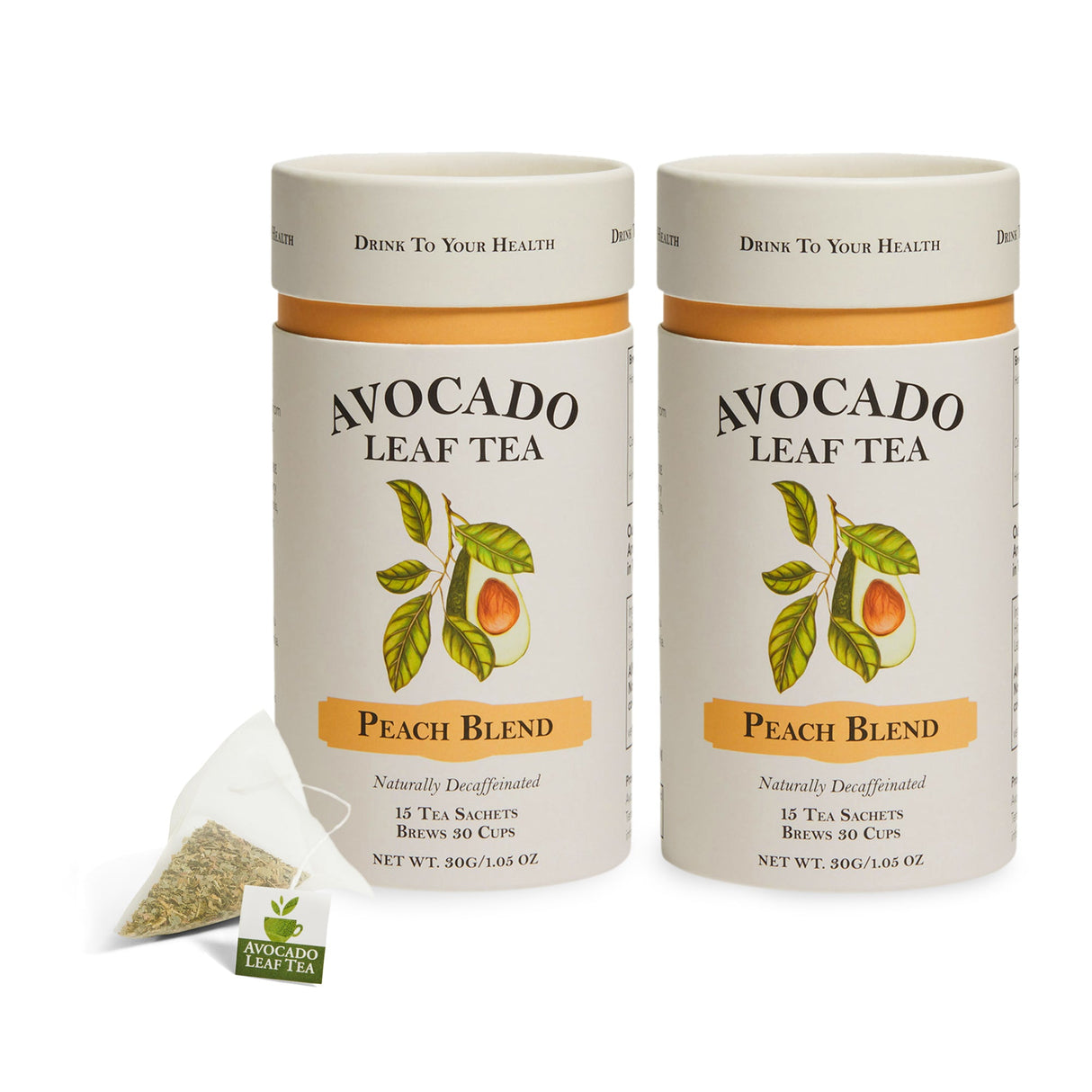 2 Pack Avocado Leaf Tea Peach Blend by Avocado Tea Co.