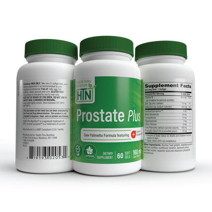 Prostate Plus Complex with Saw Palmetto and Lycored Lycopene™ 60 Softgels by Health Thru Nutrition