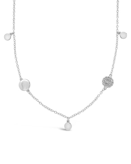 Delicate CZ Disk Station Necklace by Sterling Forever