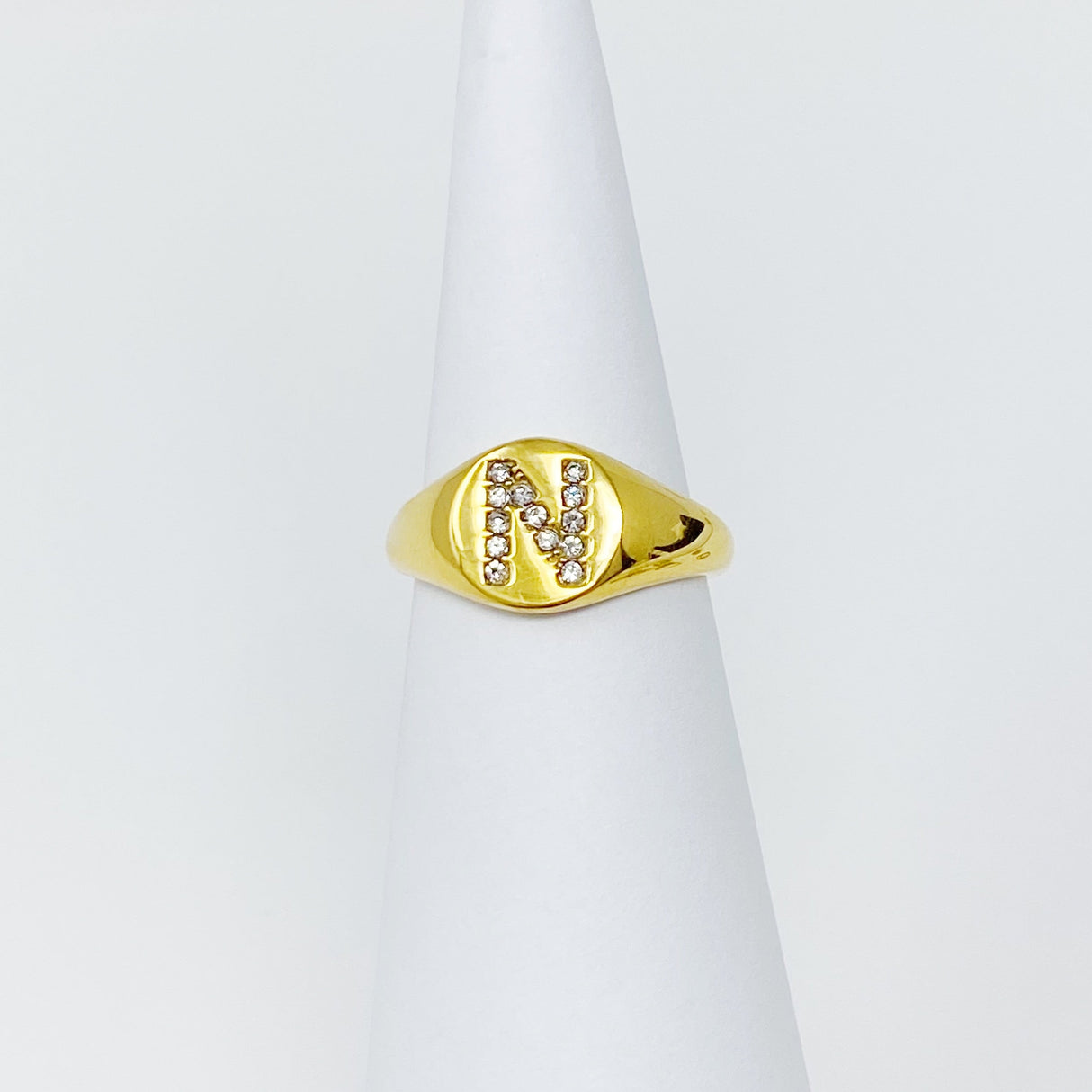 Shine Me Initial Ring by Ellisonyoung.com