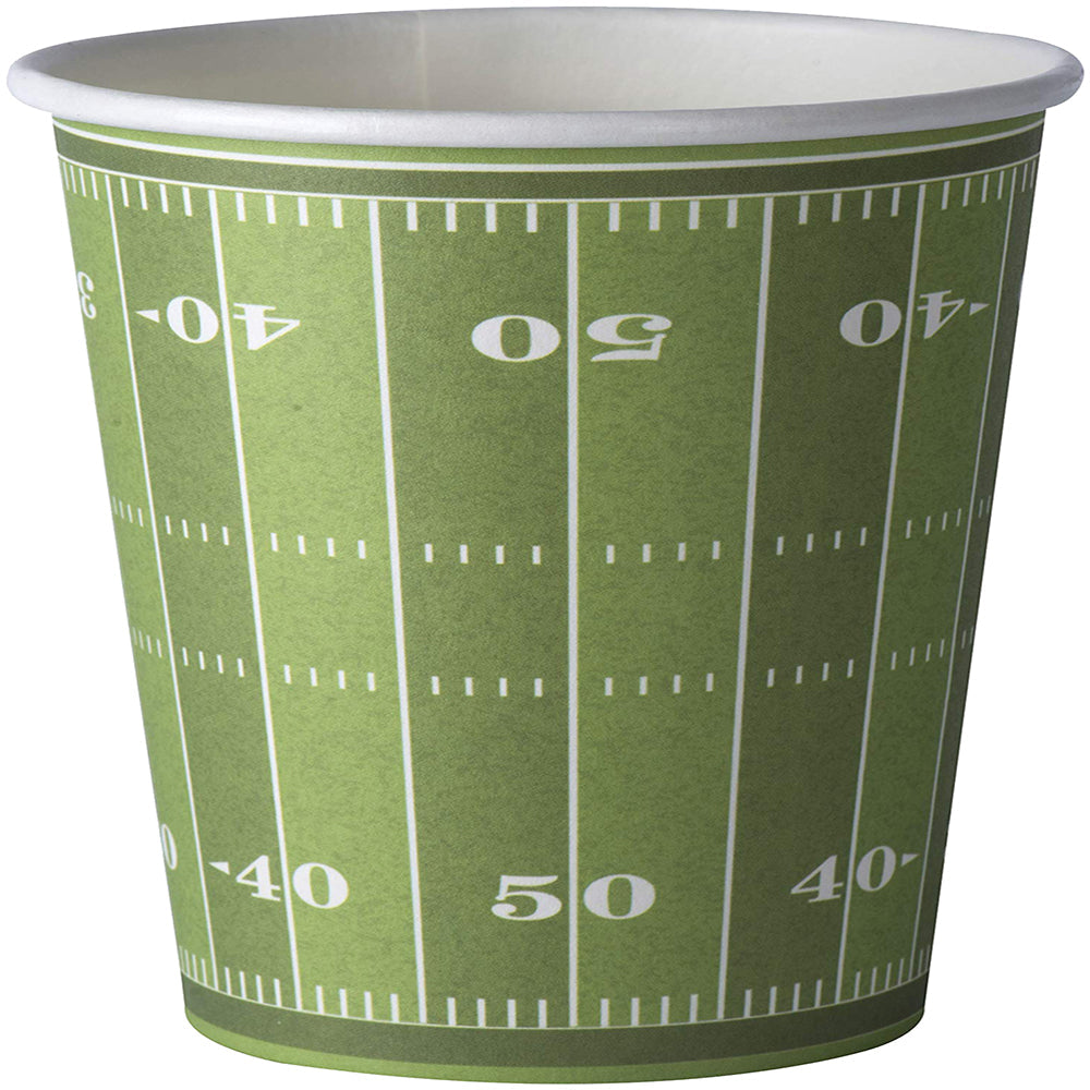 Football Themed Disposable Paper Cups 100 Pack 9 Oz by Hammont