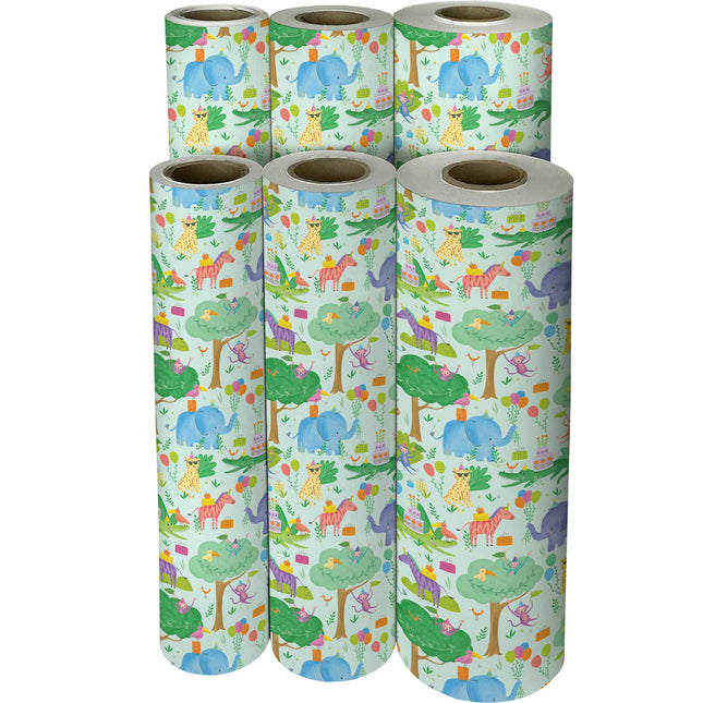 Jungle Party Birthday Gift Wrap by Present Paper