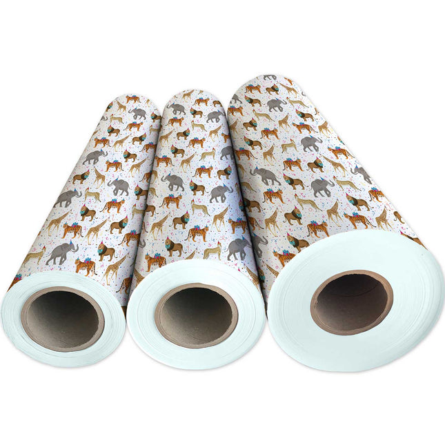 Zoo Animals Birthday Gift Wrap by Present Paper