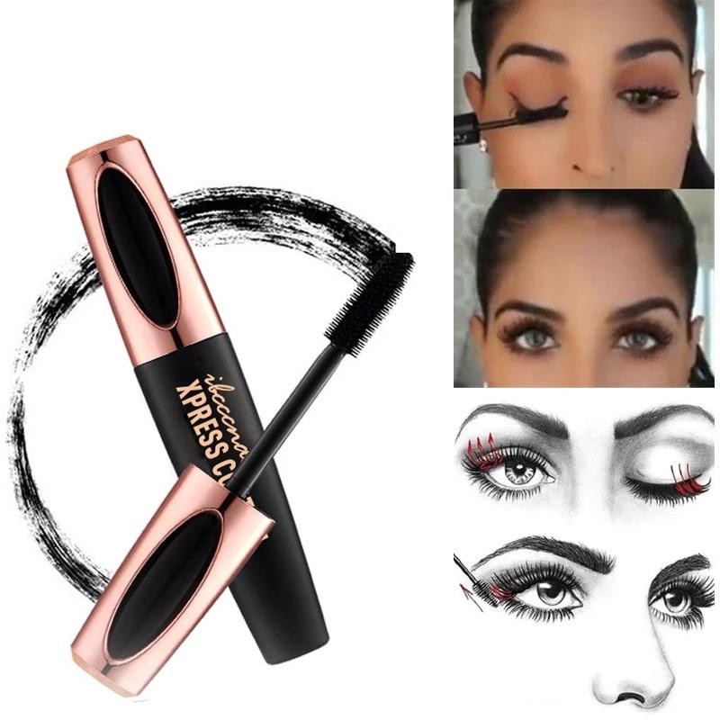 4D Silk Fiber Lash Mascara, Fiber Mascara, Waterproof，Long-Lasting 4d mascara by Js House