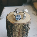 Moon Phase Sculpture Ring by Yugen Handmade