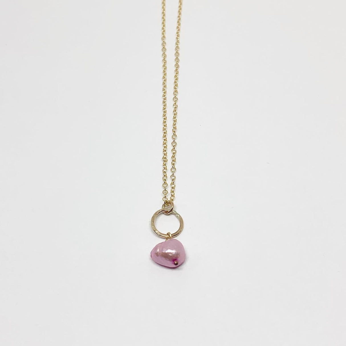 Pearl Drop Charm Necklace by Jennifer Cervelli Jewelry