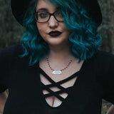 BASIC WITCH Silver Bat Necklace by Salt and Sparkle