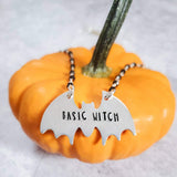 BASIC WITCH Silver Bat Necklace by Salt and Sparkle