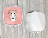 Checkerboard Pink Borzoi Compact Mirror BB1228SCM by Caroline's Treasures