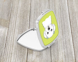 Checkerboard Lime Green Maltese Compact Mirror BB1270SCM by Caroline's Treasures