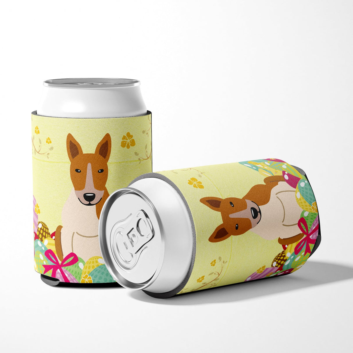 Easter Eggs Bull Terrier Red White Can or Bottle Hugger BB6135CC by Caroline's Treasures