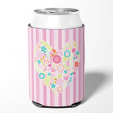 Flowered Heart Can or Bottle Hugger BB6937CC by Caroline's Treasures