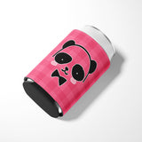 Panda Bear Pink Face Can or Bottle Hugger BB7039CC by Caroline's Treasures