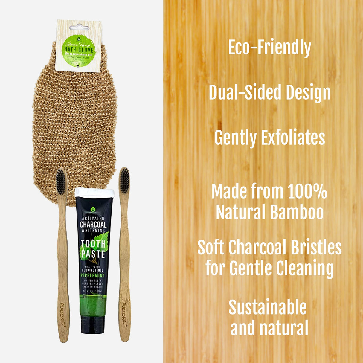 Eco-Friendly Bath & Oral Care Bundle by Pursonic