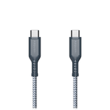 Ventev High Speed USB C to USB C Braided Cable with 2x the Copper for Faster Charging 6ft Gray by Ventev