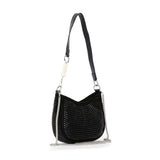 Rhinestone Accented Petite Shoulder Bag by Handbag Factory