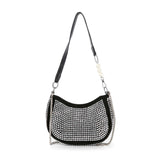 Rhinestone Accented Petite Shoulder Bag by Handbag Factory