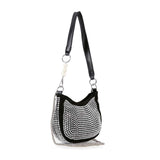 Rhinestone Accented Petite Shoulder Bag by Handbag Factory