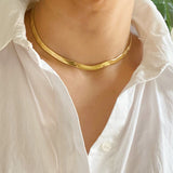 Simply Herringbone Chain Necklace by Ellisonyoung.com