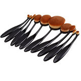 Beauty Experts Set of 10 Oval Beauty Brushes by VistaShops