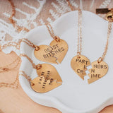 BEST BITCHES Broken Heart Friendship Necklace by Salt and Sparkle